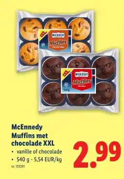 Lidl McEnnedy Muffins met chocolade XXL aanbieding