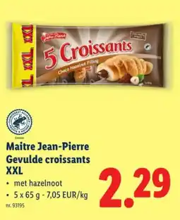 Lidl Maitre Jean-Pierre Gevulde croissants XXL aanbieding