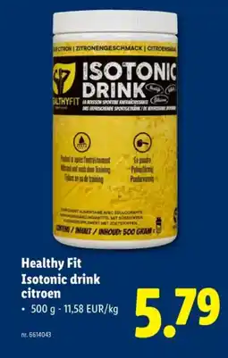 Lidl Healthy fit isotonic drink citroen aanbieding