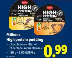 Lidl Milbona High protein pudding aanbieding