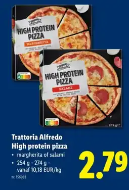 Lidl Trattoria Alfredo High protein pizza aanbieding
