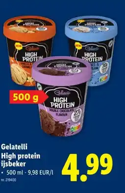 Lidl Gelatelli High protein ijsbeker aanbieding