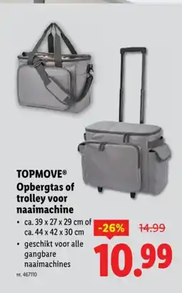 Lidl Topmove opbergtas of trolley voor naaimachine aanbieding