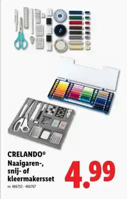 Lidl Crelando naaigaren snij of kleermakersset aanbieding