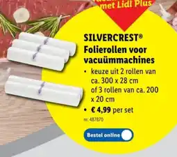 Lidl Silvercrest folierollen voor vacuümmachines aanbieding