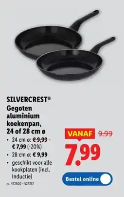 Lidl Silvercrest gegoten aluminium koekenpan aanbieding