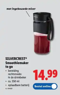 Lidl Silvercrest smoothiemaker to go aanbieding