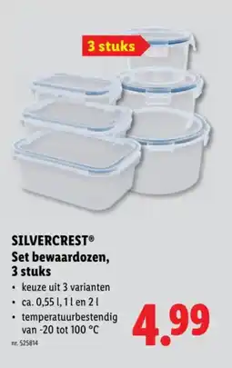 Lidl Silvercrest set bewaardozen aanbieding