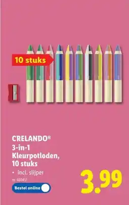 Lidl CRELANDO 3-in-1 Kleurpotloden aanbieding