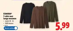 Lidl Esmara T-shirt met lange mouwen aanbieding