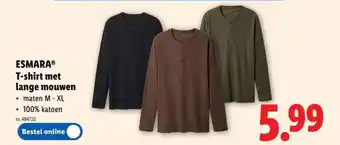 Lidl Esmara T-shirt met lange mouwen aanbieding