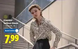 Lidl Esmara satijnen blouse aanbieding