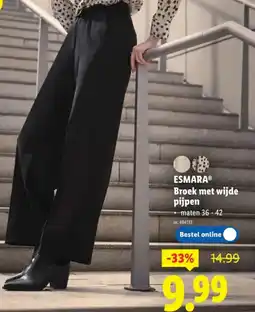 Lidl Esmara broek met wijde pijpen aanbieding