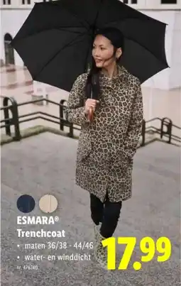 Lidl Esmara trenchcoat aanbieding