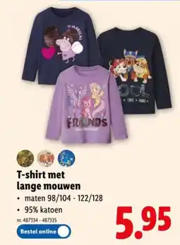 Lidl T-shirt met lange mouwen aanbieding