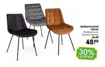 Xenos Eetkamerstoel Velvet aanbieding