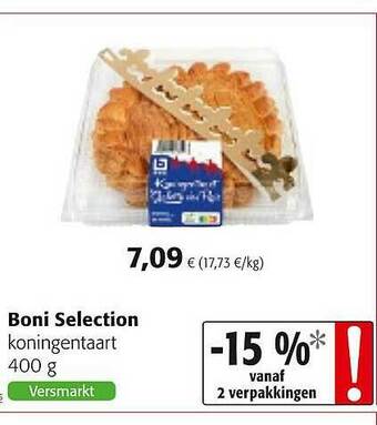 Colruyt Boni Selection Koningentaart aanbieding