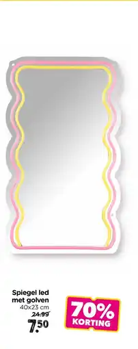 Xenos Spiegel led met golven aanbieding