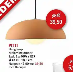 Weba PITTI aanbieding
