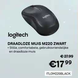 CompuDeals Logitech draadloze muis M220 zwart ITLOM220BLACK aanbieding
