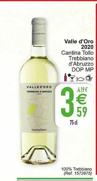 Cora Valle D Oro 2020 Cantina Tollo Trebbiano D Abruzzo aanbieding