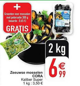 Cora Zeeuwse Mosselen Cora aanbieding