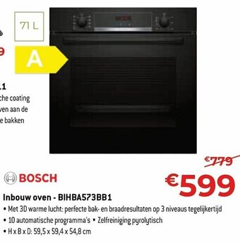 Exellent Bosch Inbouw oven - BIHBA573BB1 aanbieding