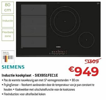 Exellent Siemens Inductie kookplaat - SIEX851FEC1E aanbieding