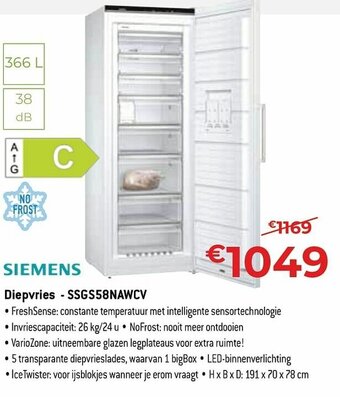 Siemens Diepvries - SSGS58NAWCV
