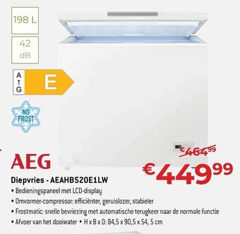 Exellent AEG Diepvries - AEAHB520E1LW aanbieding