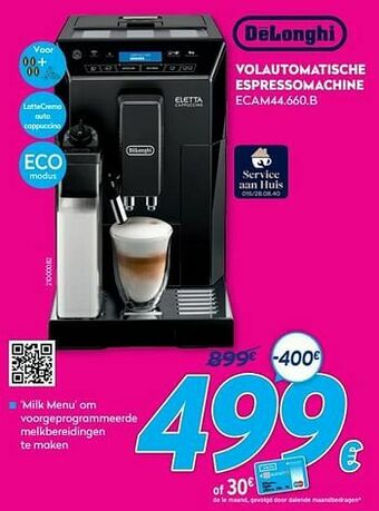 Delonghi volautomatische espressomachine ecam44.660.b