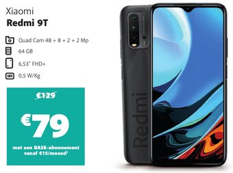 Base Xiaomi Redmi 9T aanbieding