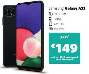 Base Samsung Galaxy A22 aanbieding