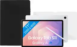 Coolblue Samsung Galaxy Tab S11 11Pouces 128Go Wifi Argent + Pack de Protection aanbieding