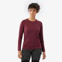 Decathlon Merino shirt voor dames Merino Resist bordeaux aanbieding