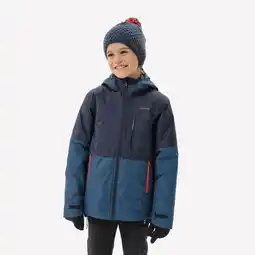 Decathlon 3-in-1-jas met gewatteerde binnenjas voor kinderen van 7-15 jaar MH500 blauw aanbieding