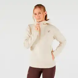 Decathlon Tennis hoodie met rits voor dames beige aanbieding