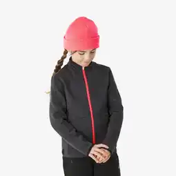 Decathlon Warme midlayer voor skiën kinderen 6-14 jaar MID 500 rits grijs en roze aanbieding
