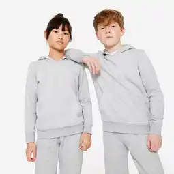 Decathlon Hoodie voor kinderen lichtgrijs aanbieding