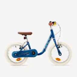Decathlon 2-in-1 kinderfiets/loopfiets DISCOVER 900 3-5 jaar 14 inch blauw aanbieding