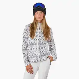 Decathlon Dames hiking fleece lange mouw rits Idre Fleece III aanbieding