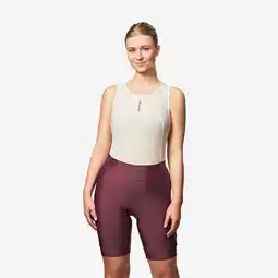 Decathlon Zomer fietsbroek zonder bretels voor dames Discover bordeaux aanbieding
