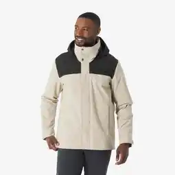 Decathlon Waterdichte 3-in-1 wandeljas voor heren 0°C NH100 beige aanbieding