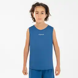 Decathlon Basketbal tank top voor kinderen T100 blauw aanbieding