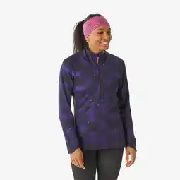 Decathlon Thermoshirt voor dames 500 BL TOP halve rits paars aanbieding