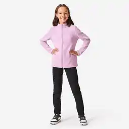 Decathlon Warm kindertrainingspak met rits paars/zwart aanbieding