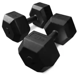 Decathlon Bitumen dumbbell set Trex Sport TX-010CD 2×10 kg krachttraining aanbieding