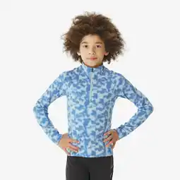 Decathlon Langlaufshirt voor kinderen 100 camouflage blauw aanbieding