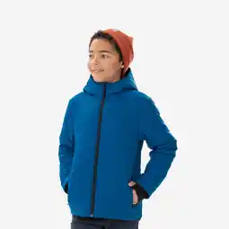 Decathlon Warme gewatteerde wandeljas voor kinderen MH500 7-15 jaar blauw aanbieding