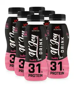 Decathlon N'Joy Protein Drink - 32g Proteïne, Kant en Klare Eiwitshake - Aardbei - 6 Pack aanbieding